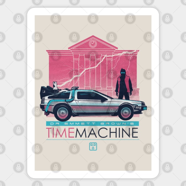 DR. Emmett Brown's time machine Magnet by Space wolrd